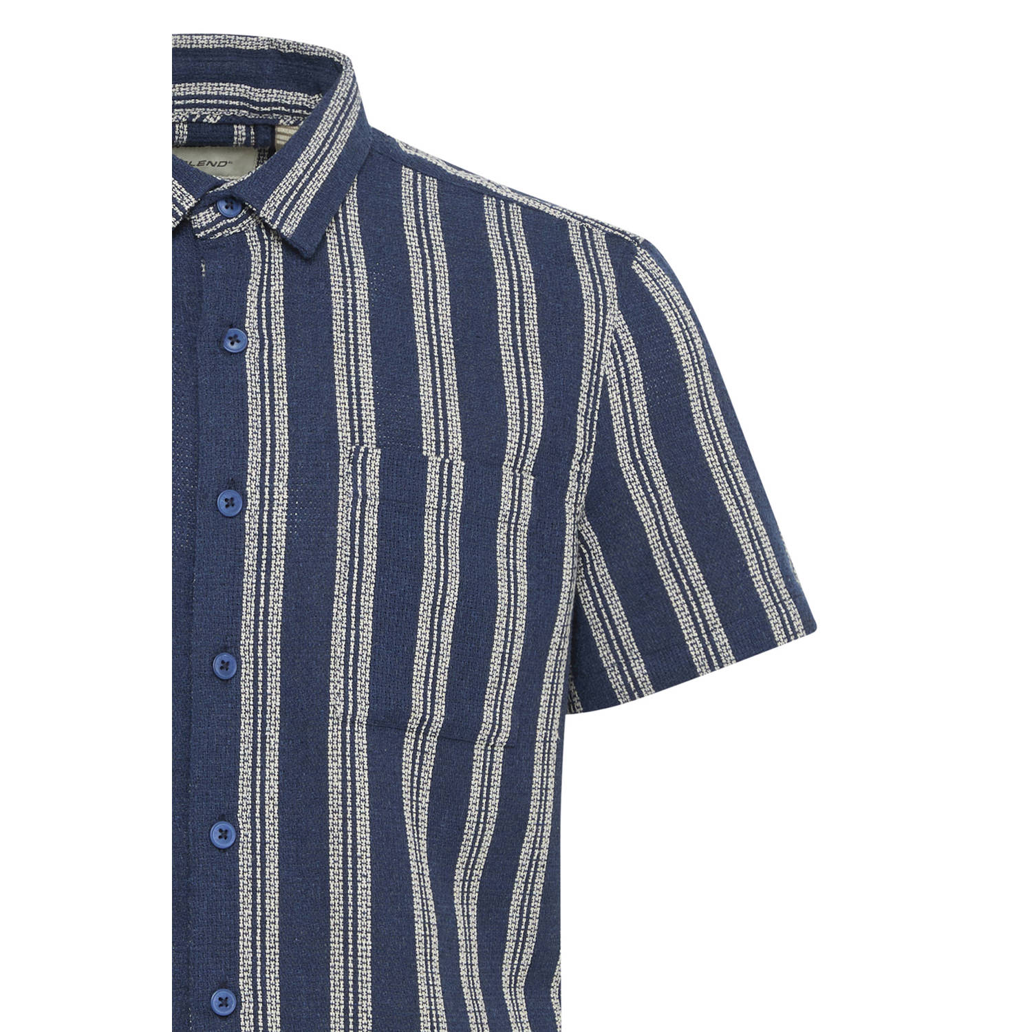 Blend casual overhemd donkerblauw