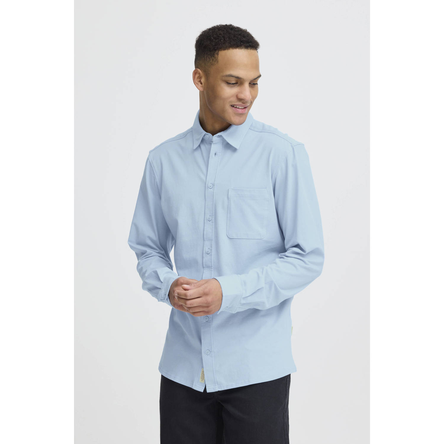 Blend casual overhemd lichtblauw