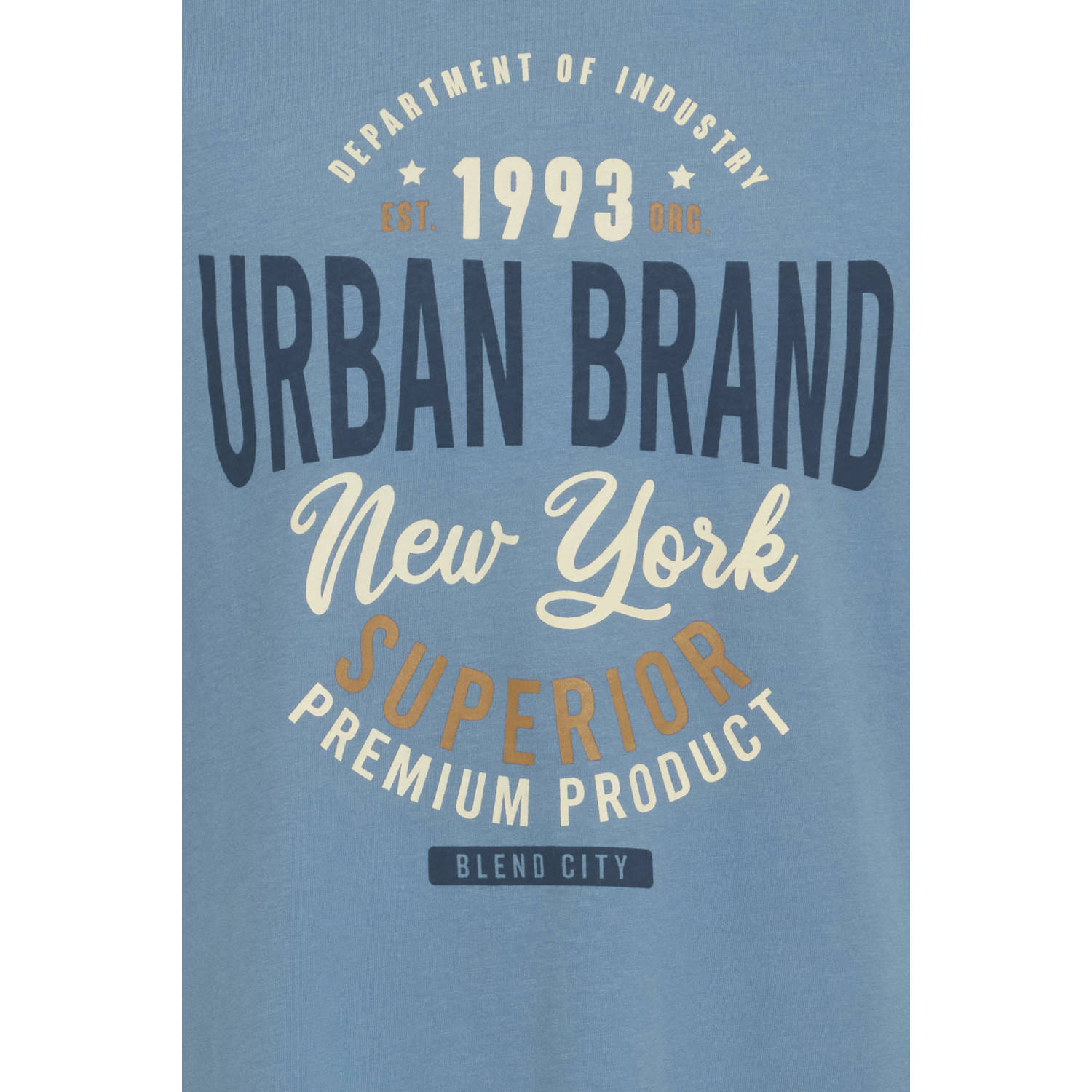 Blend regular fit T-shirt BHJABIN blauw