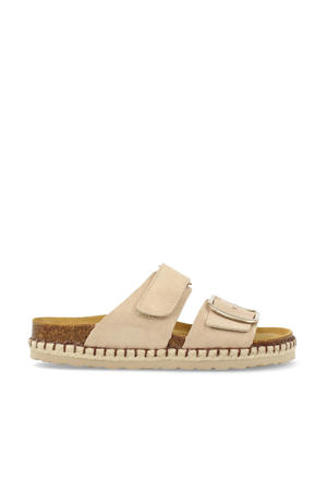 suède slippers beige