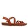 Red Rag leren sandalen cognac
