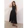 Ruby maxi combi jurk zwart