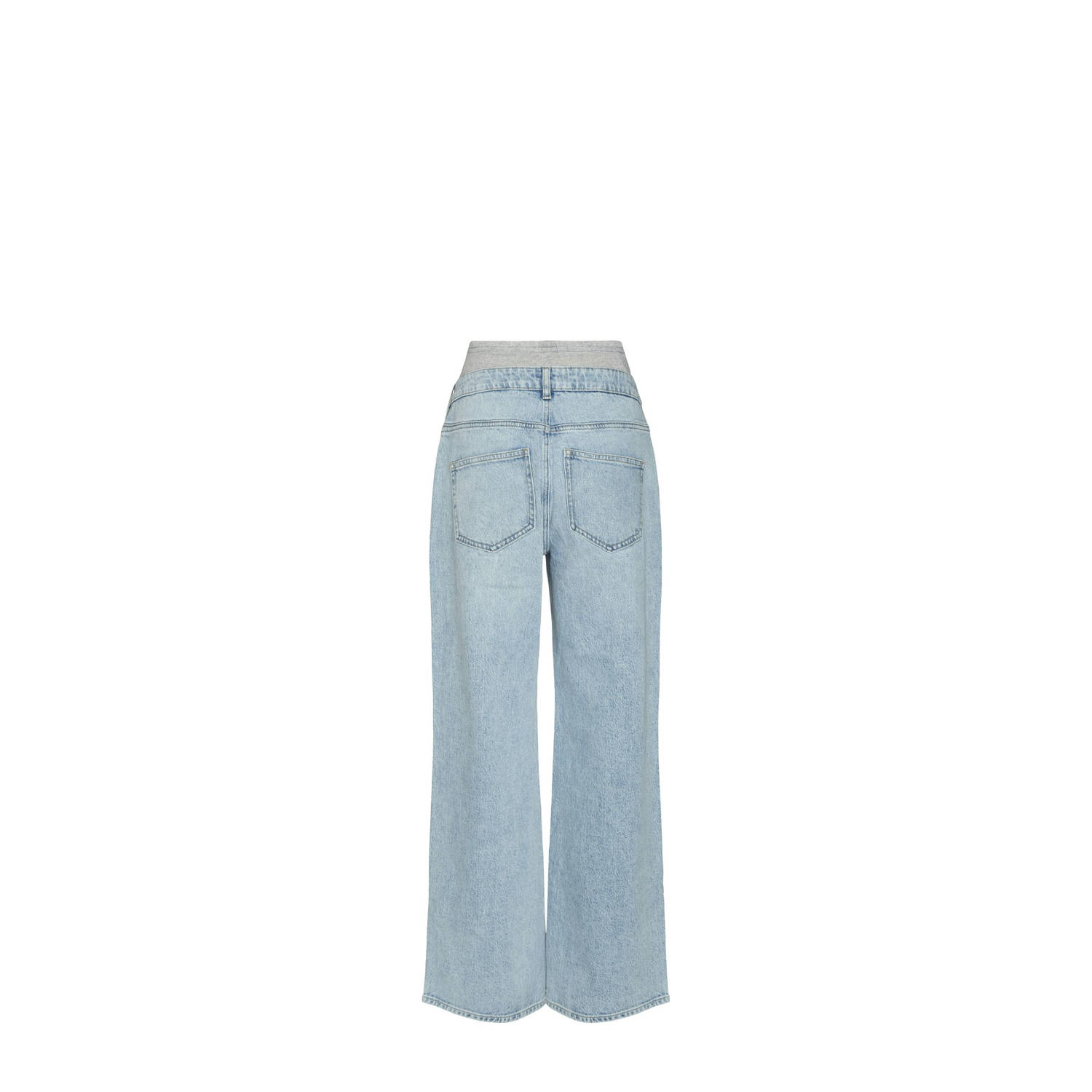 VERO MODA MATERNITY zwangerschaps wide leg jeans light blue denim