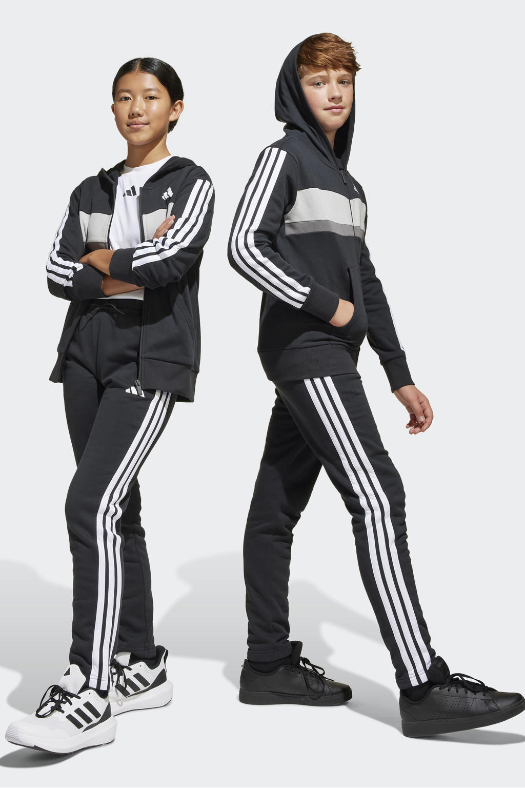 adidas Sportswear joggingpak zwart/wit