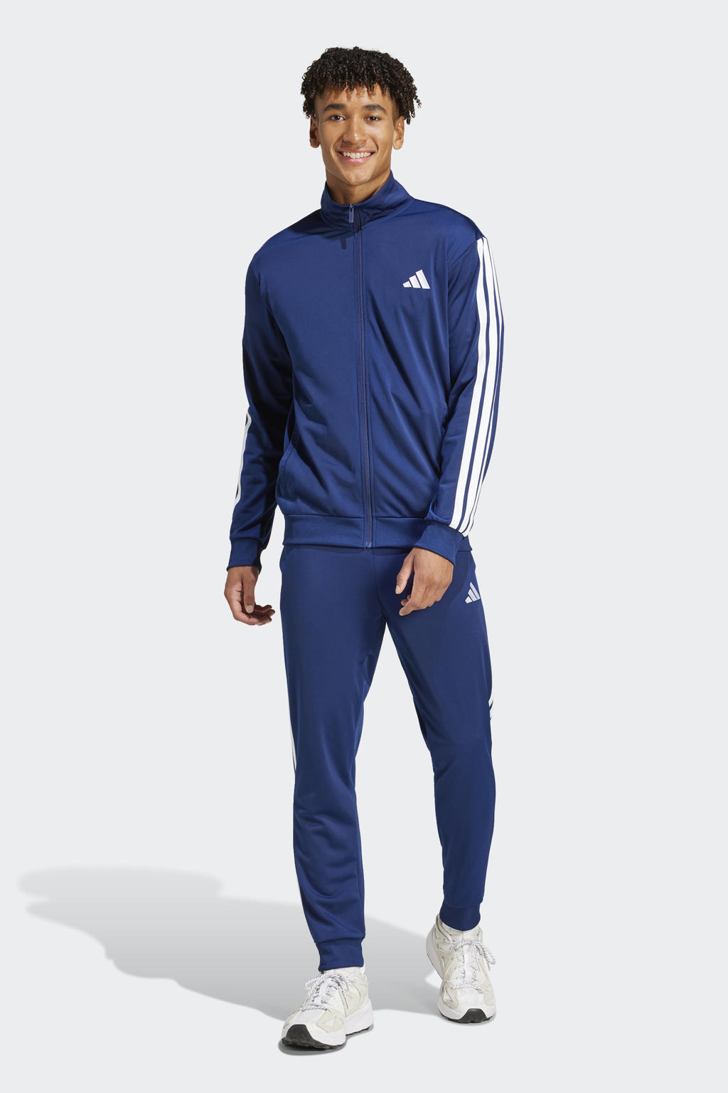 adidas Sportswear Senior trainingspak blauw/wit
