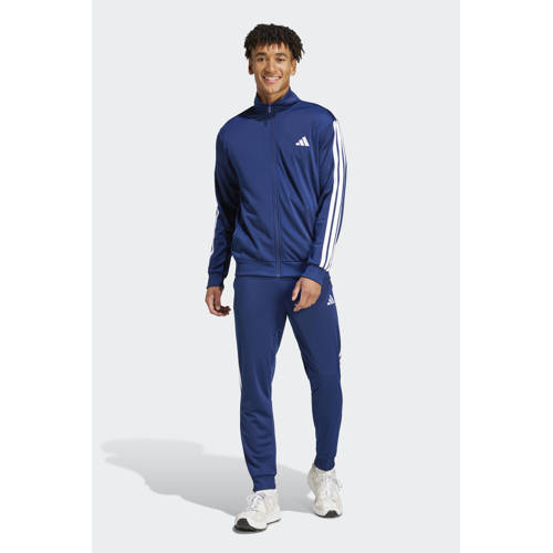 adidas Sportswear Senior trainingspak blauw/wit afbeelding