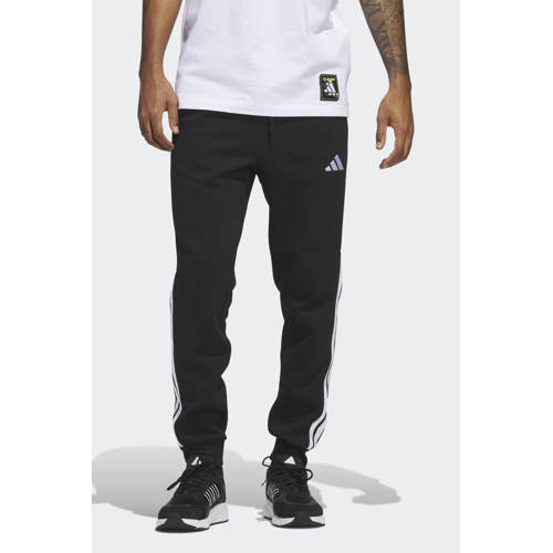adidas Sportswear fleece joggingbroek 3S zwart afbeelding