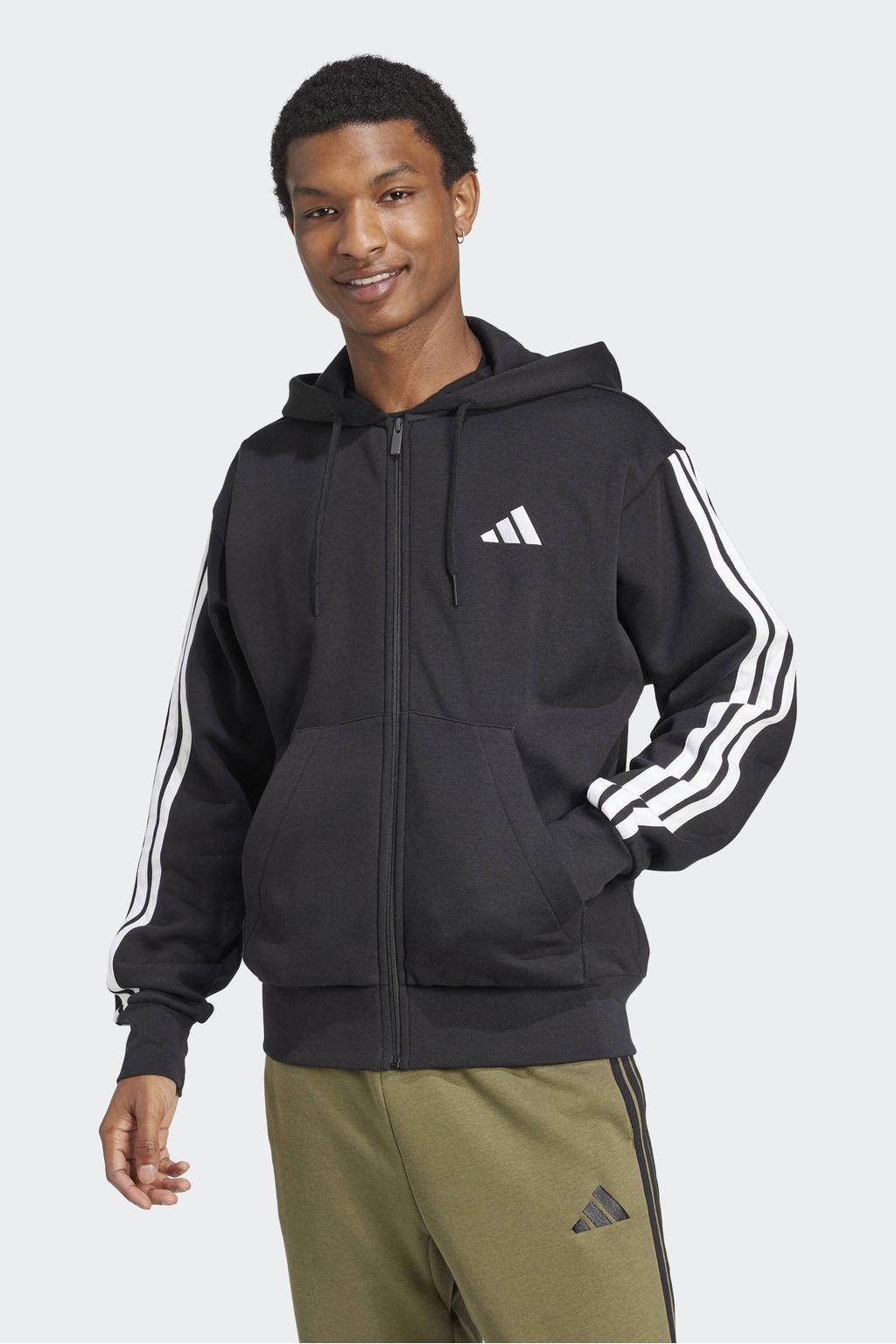 adidas Sportswear sweatvest Essentials zwart/wit