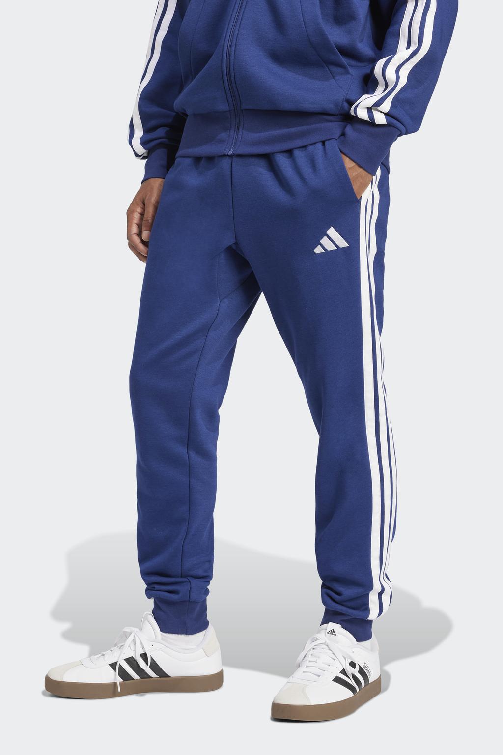 adidas Sportswear fleece joggingbroek 3S donkerblauw