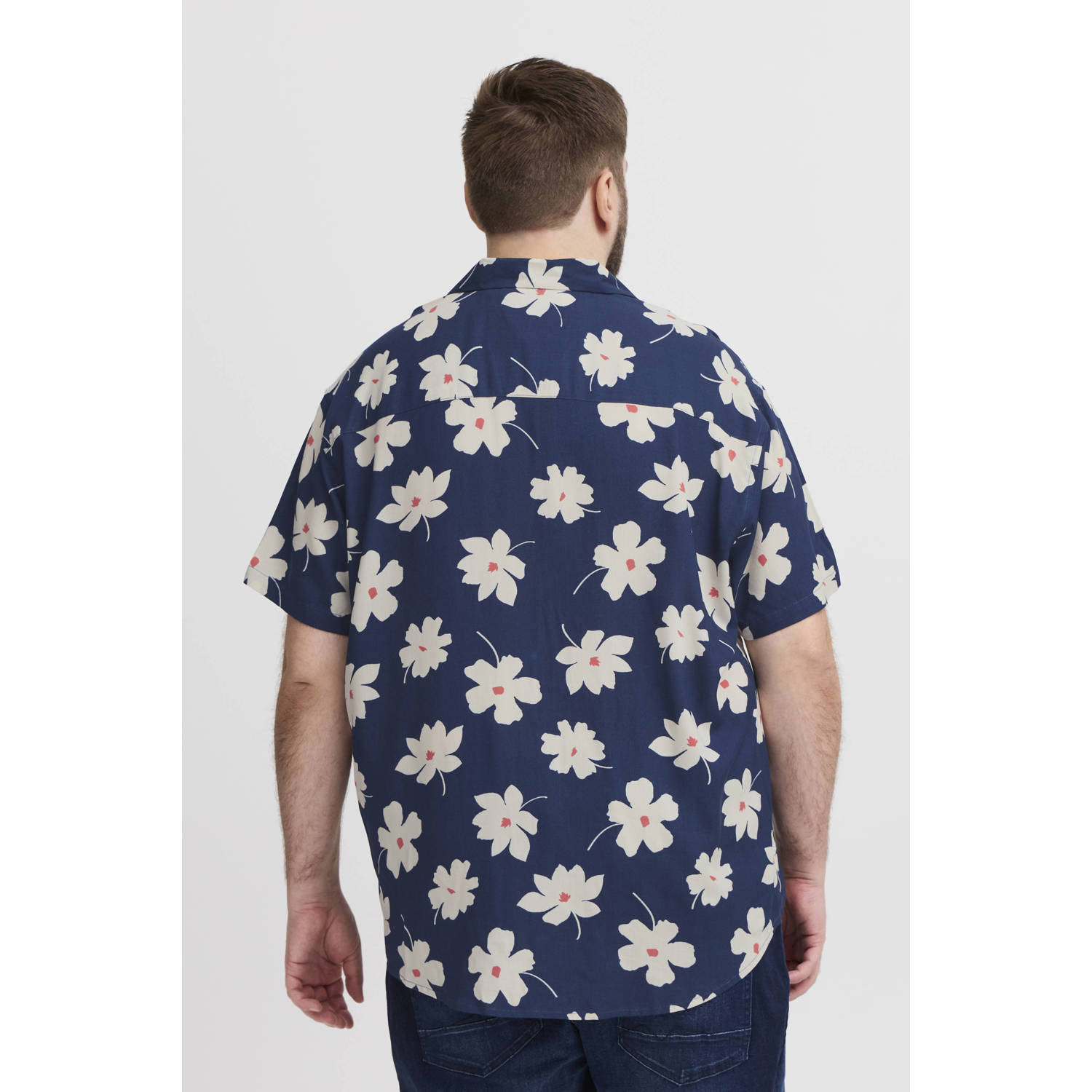 Blend Big casual overhemd donkerblauw
