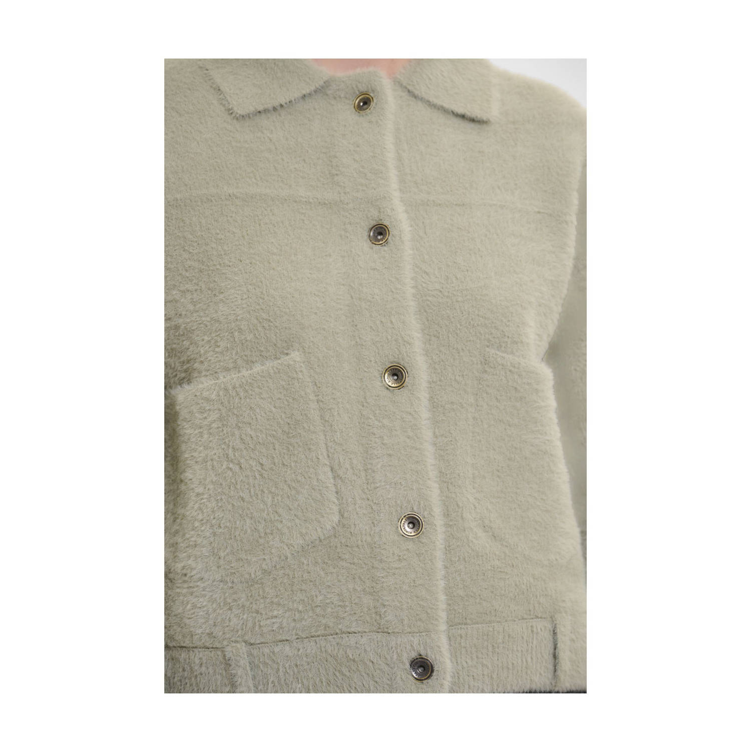 Rino & Pelle gebreid vest kaki