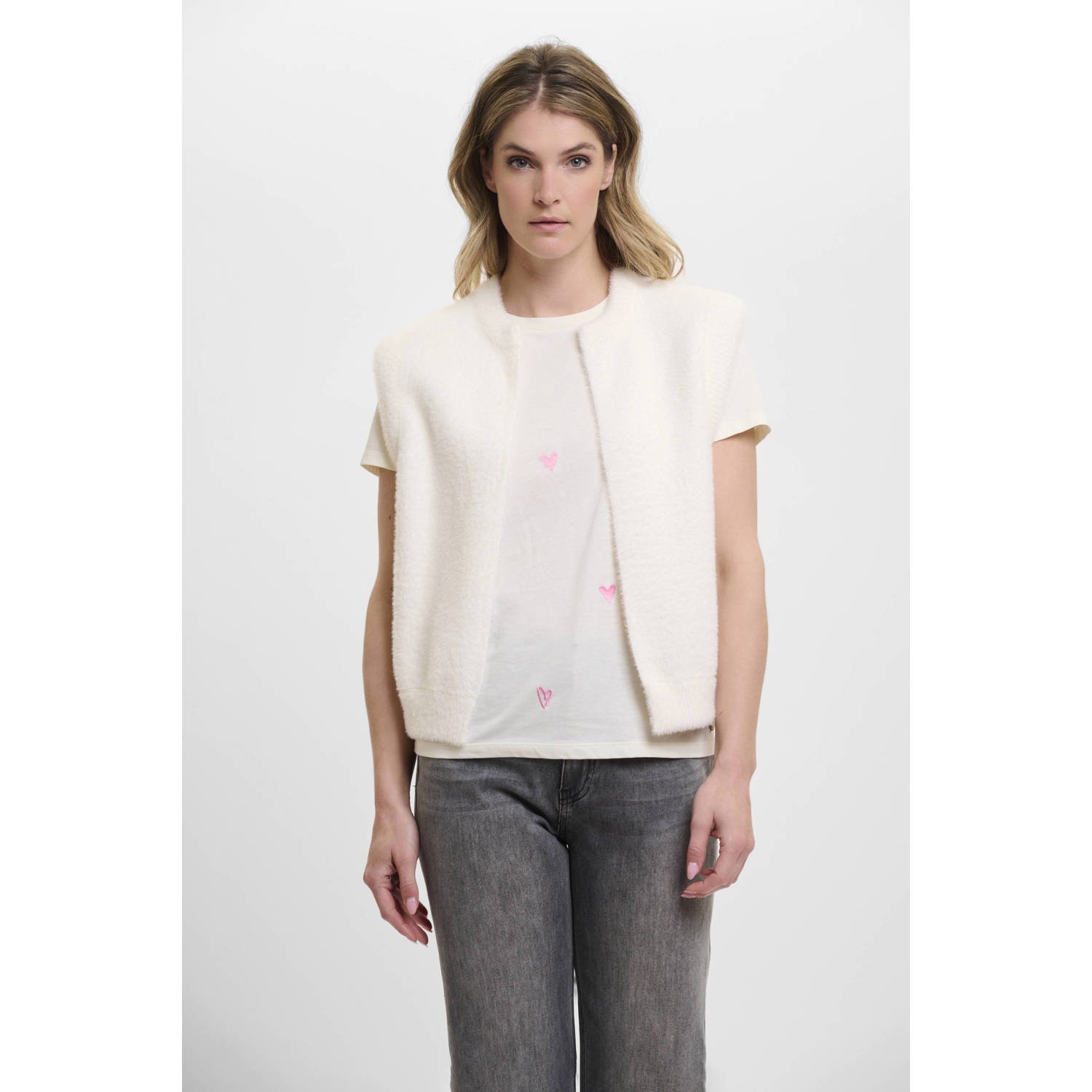 Rino&Pelle Kort Gilet Elona Sneeuwwitje White Dames