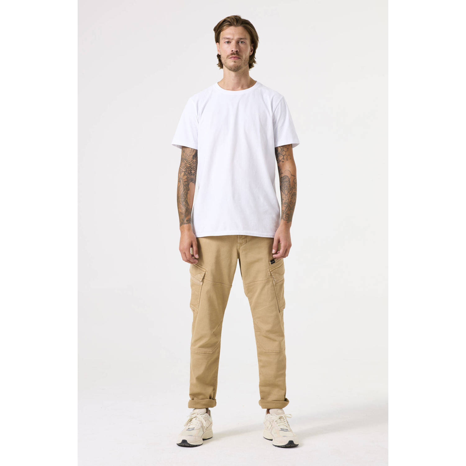 Garcia regular fit cargo broek beige