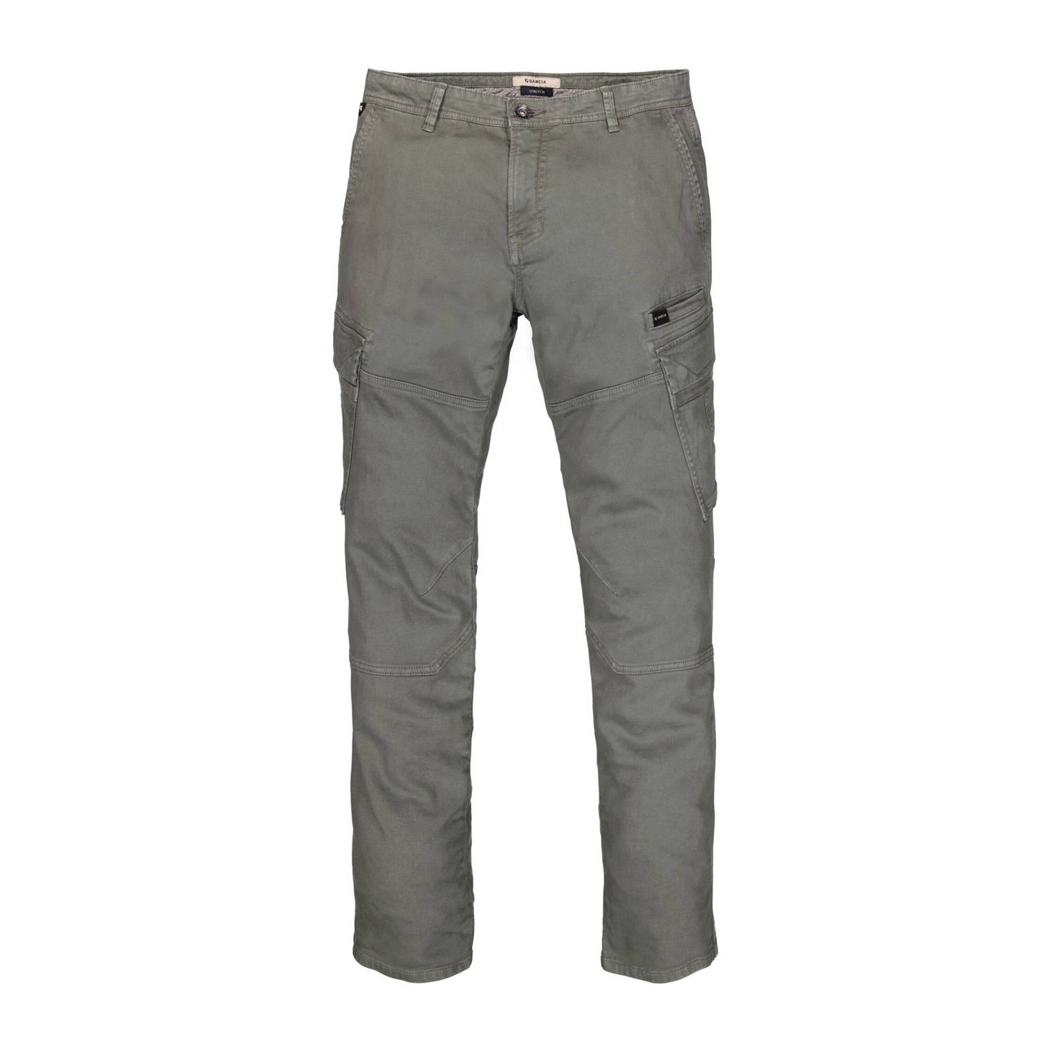 Garcia regular fit cargo broek grijsgroen