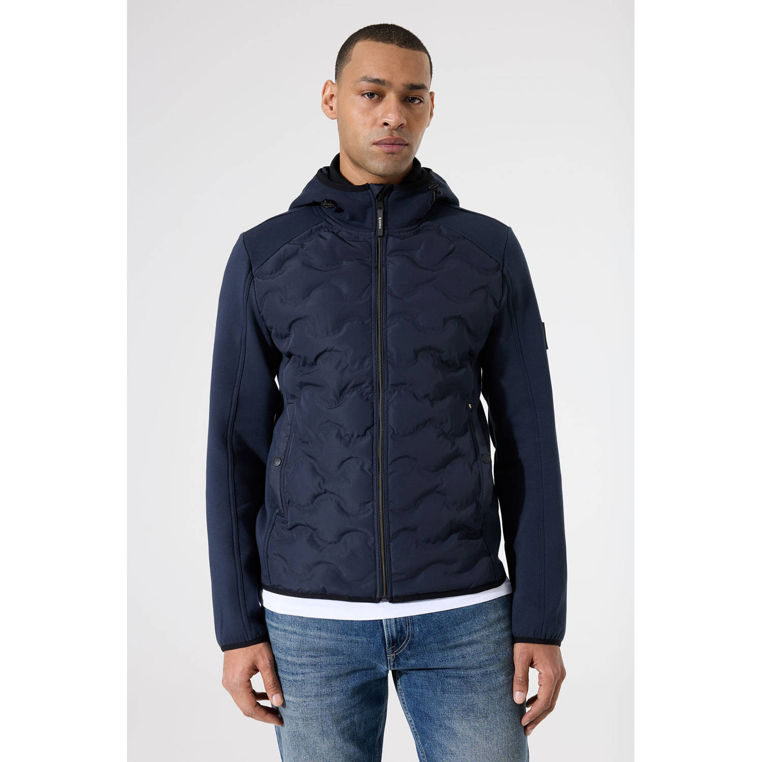 Garcia gewatteerde jas donkerblauw