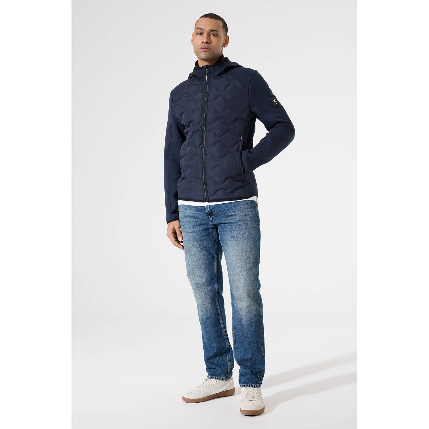 Garcia gewatteerde jas donkerblauw