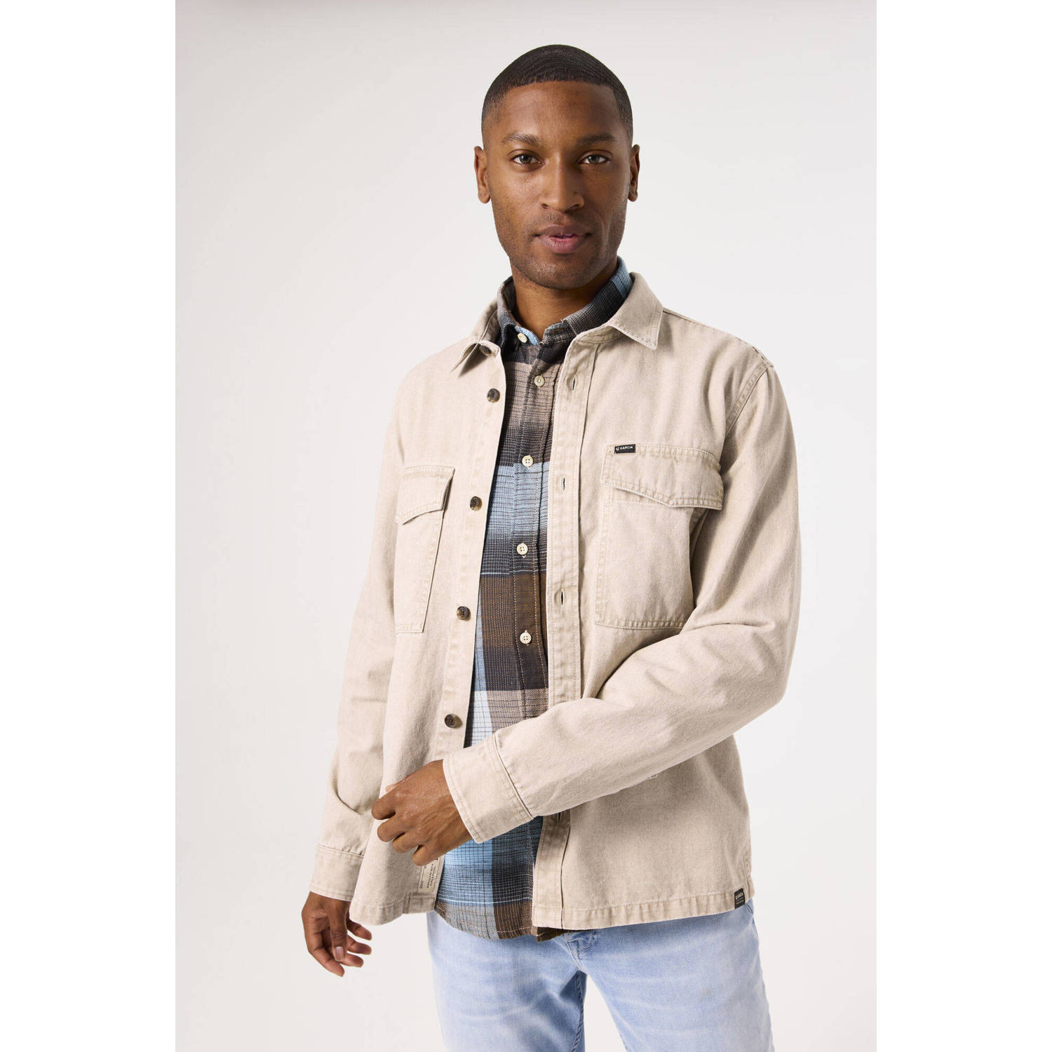 Garcia denim overshirt beige