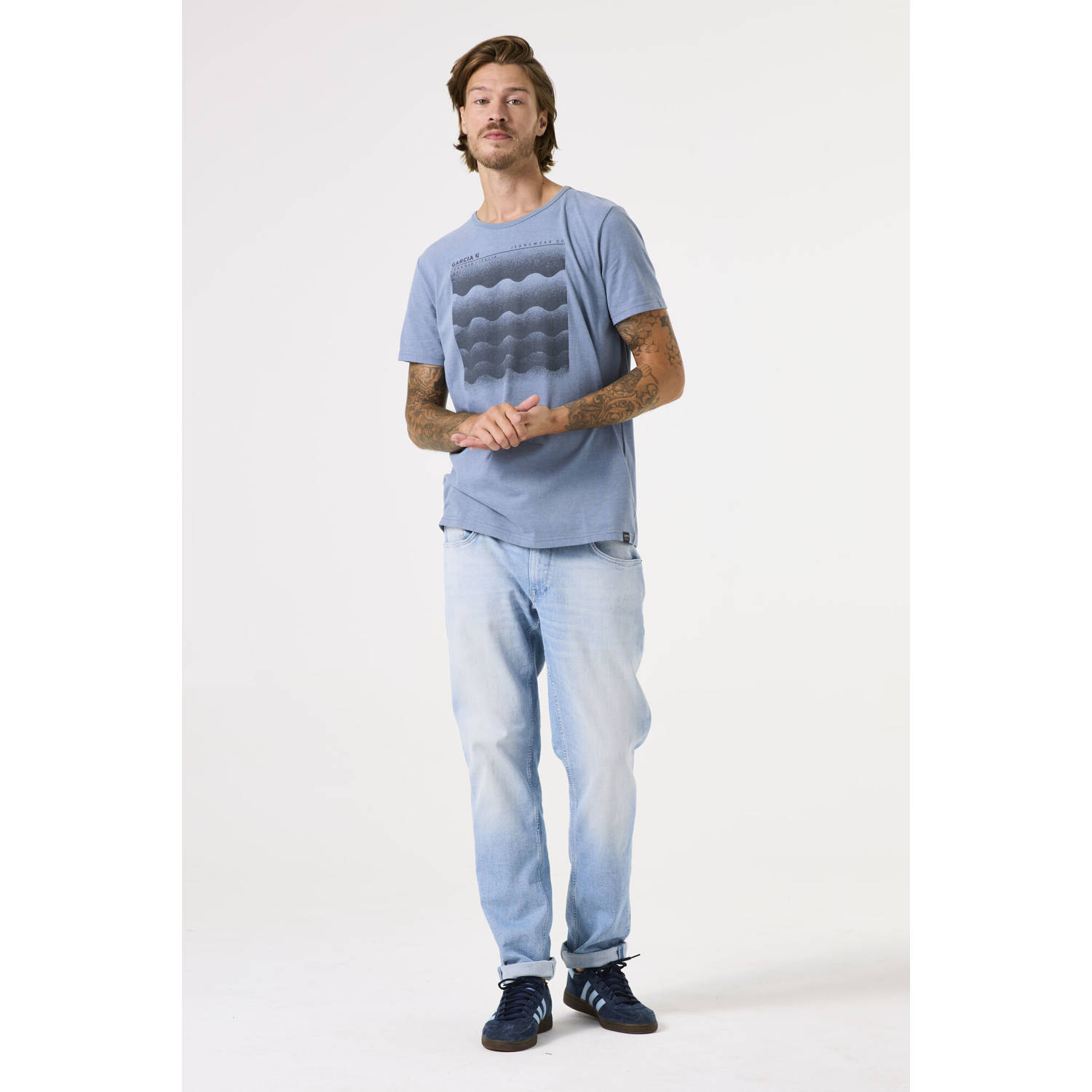 Garcia T-shirt blauw