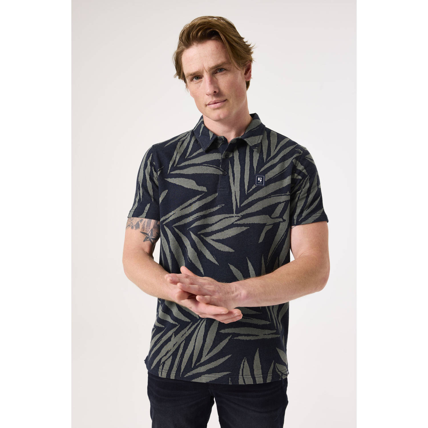 Garcia regular polo donkerblauw