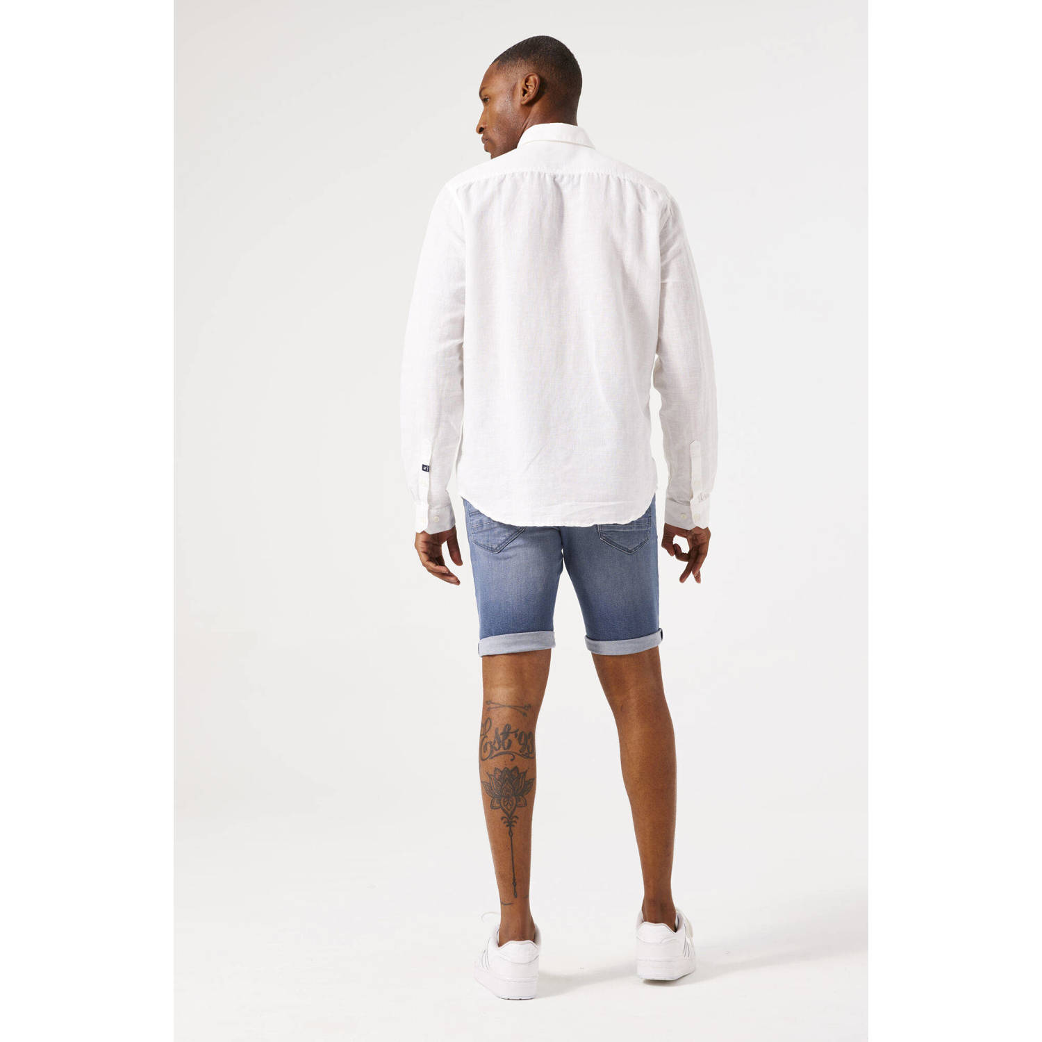 Garcia slim denim short medium blue denim
