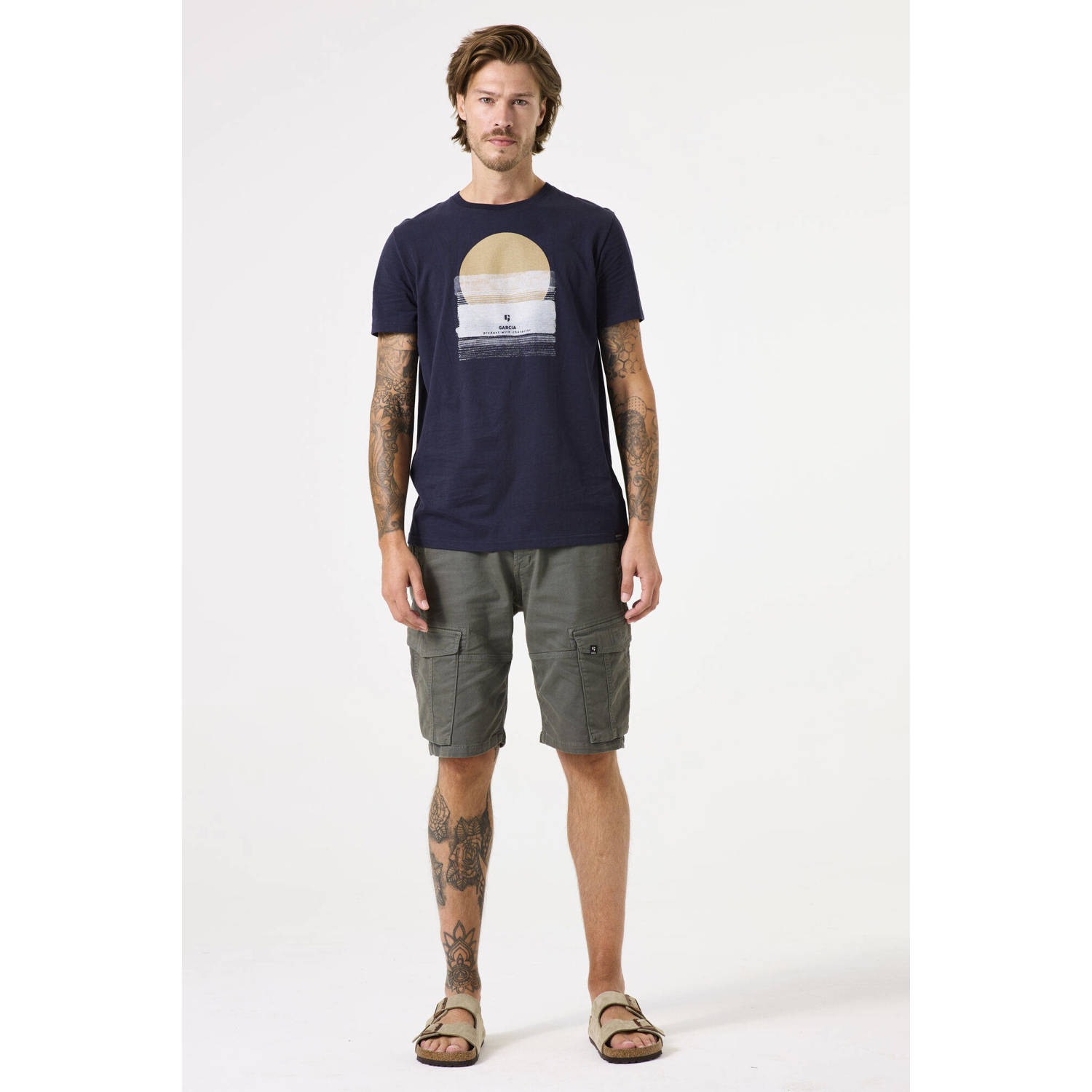 Garcia T-shirt donkerblauw
