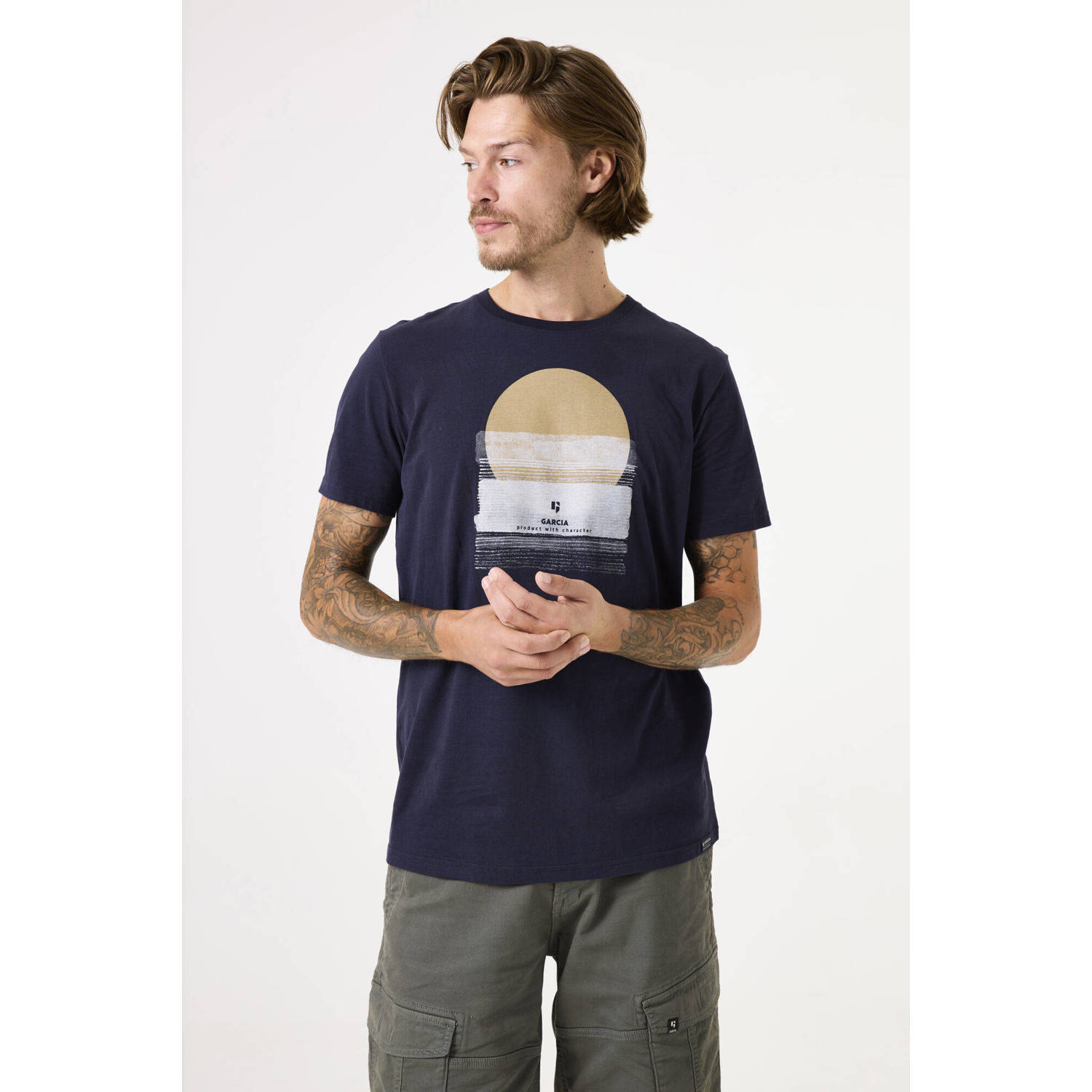 Garcia T-shirt donkerblauw