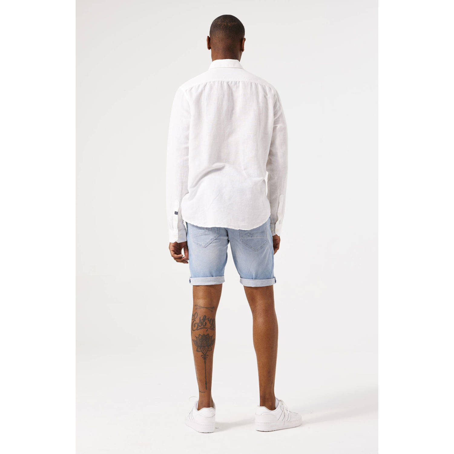 Garcia regular denim short light blue denim