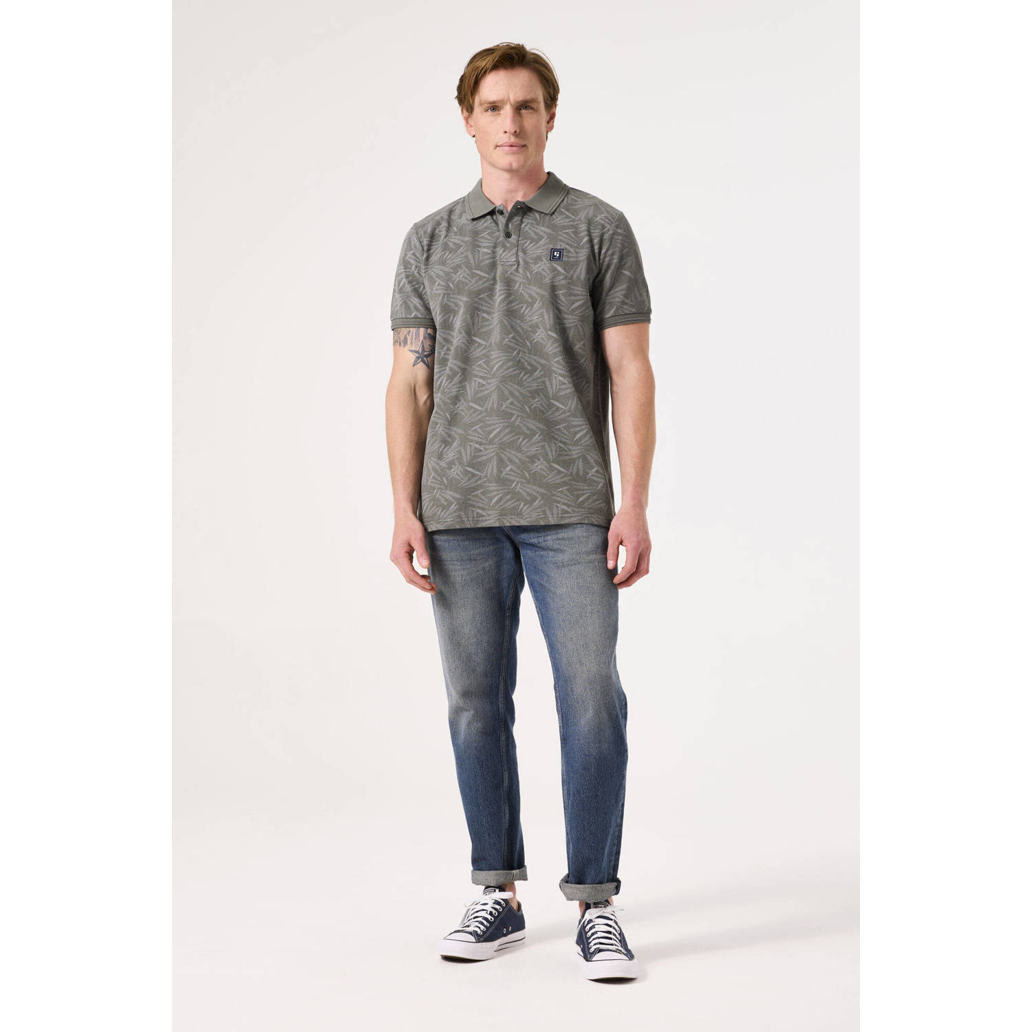 Garcia regular polo grijsgroen