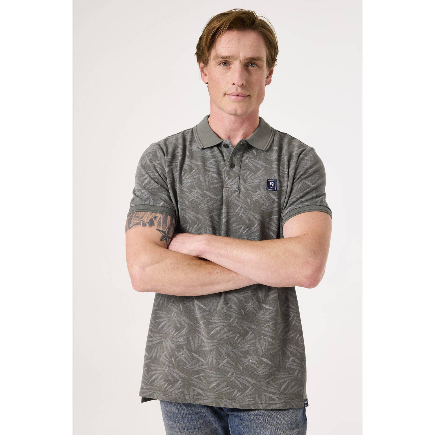 Garcia regular polo grijsgroen