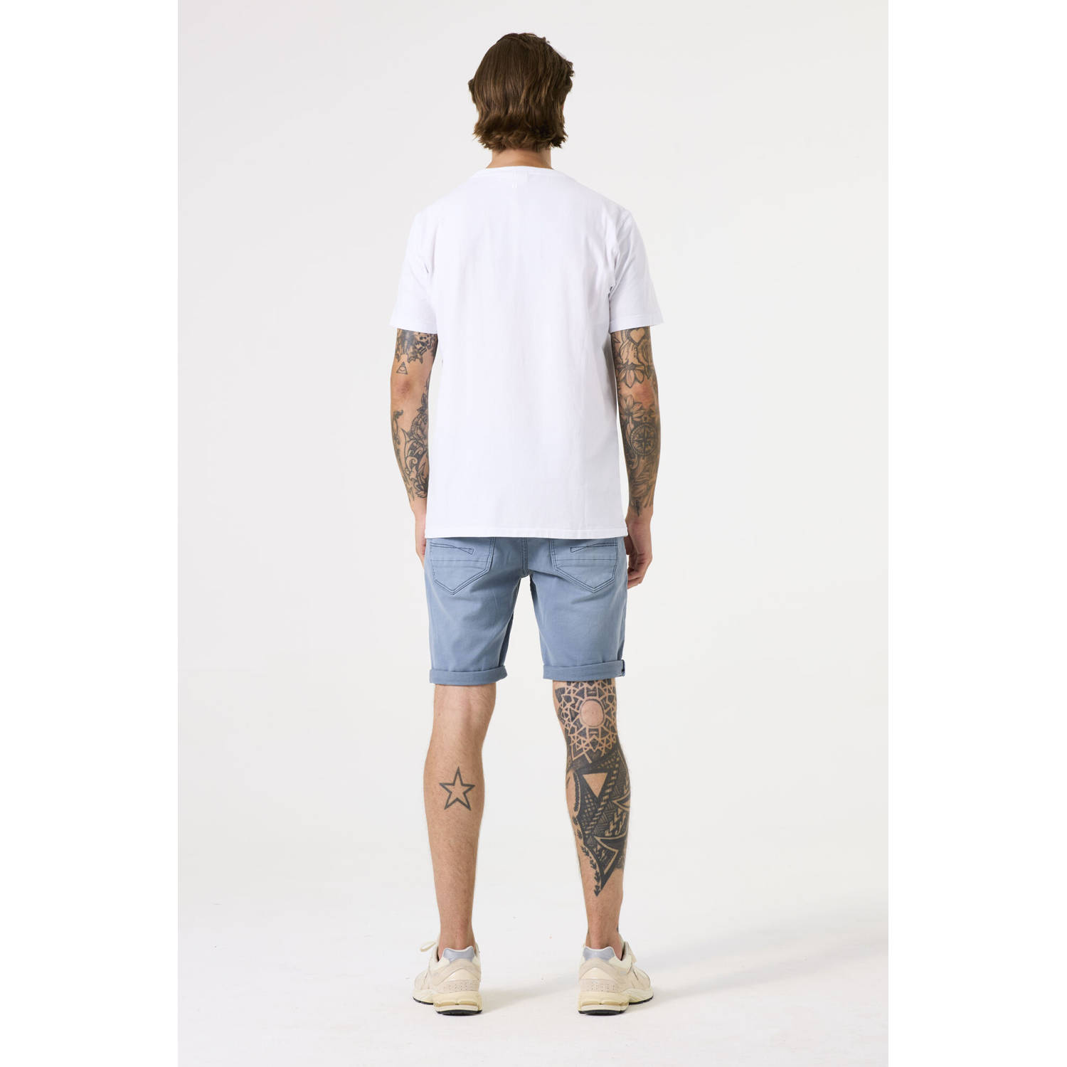 Garcia slim denim short stone blue