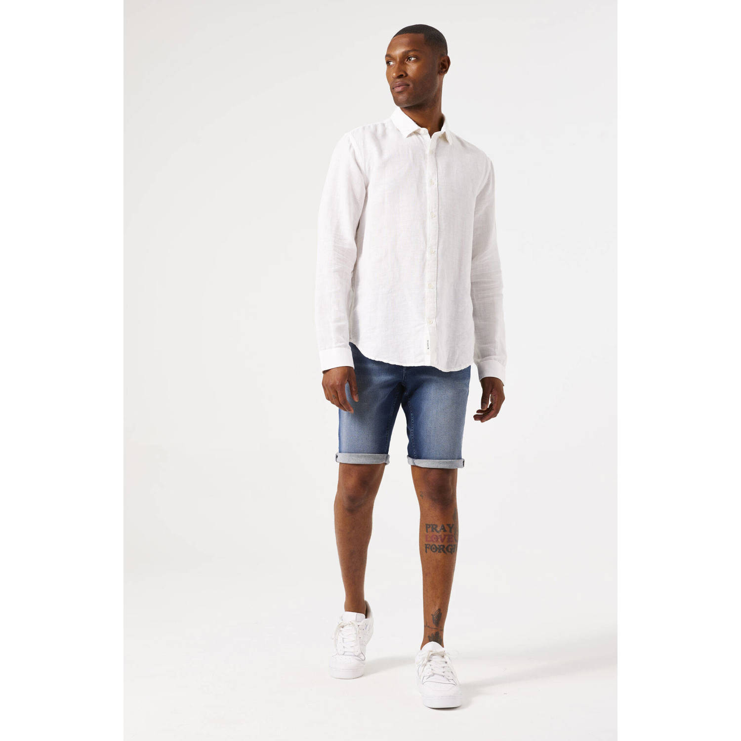 Garcia regular denim short medium blue denim