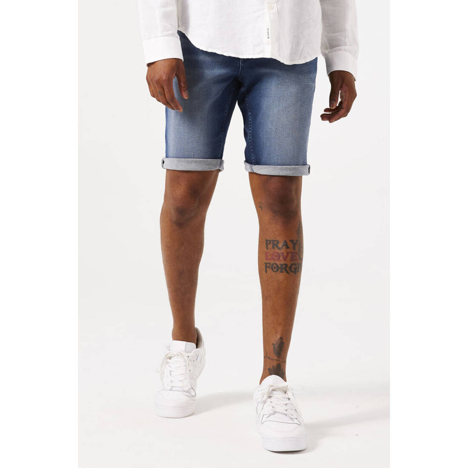 Garcia regular denim short medium blue denim