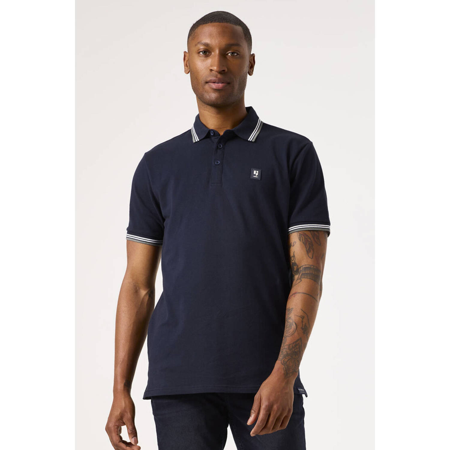 Garcia regular polo donkerblauw