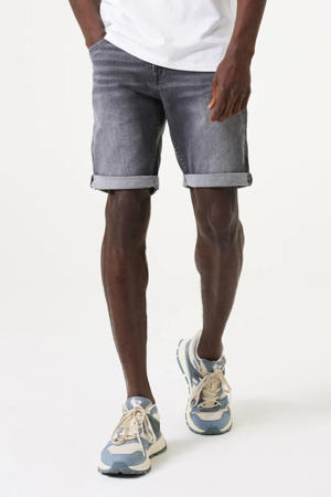 regular denim short grey denim