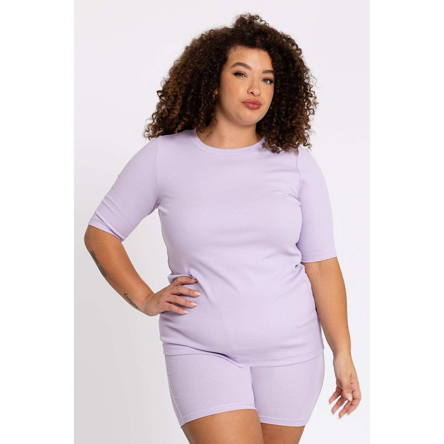 YOEK Lounge T-shirt lila