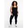 YOEK Lounge aansluitend high waist legging zwart rib gebreid