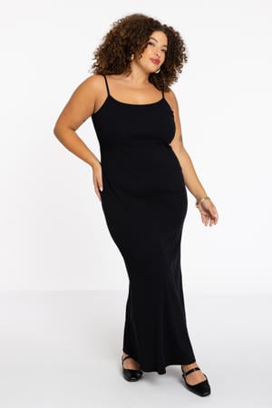 bodycon maxi jurk zwart