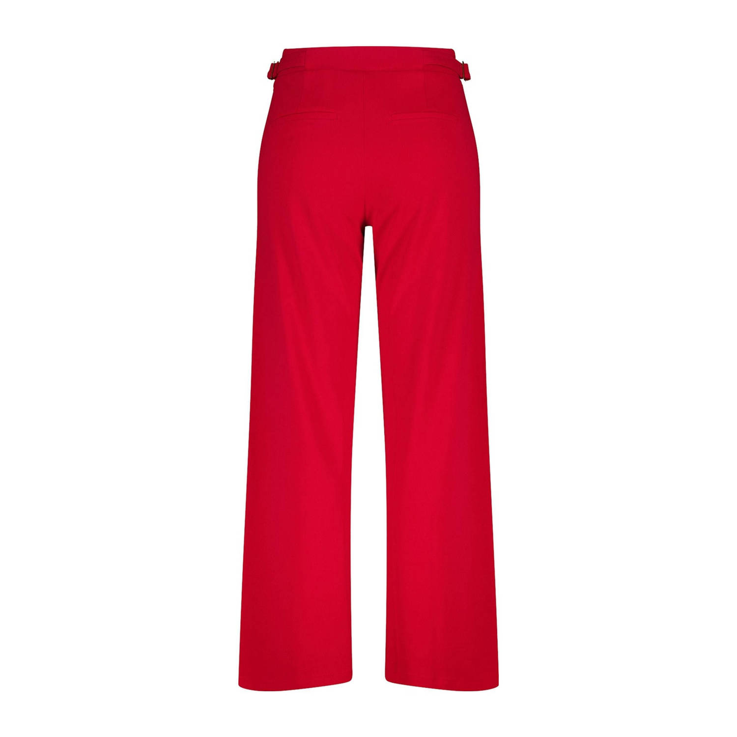 MS Mode wide leg regular waist broek donkerrood
