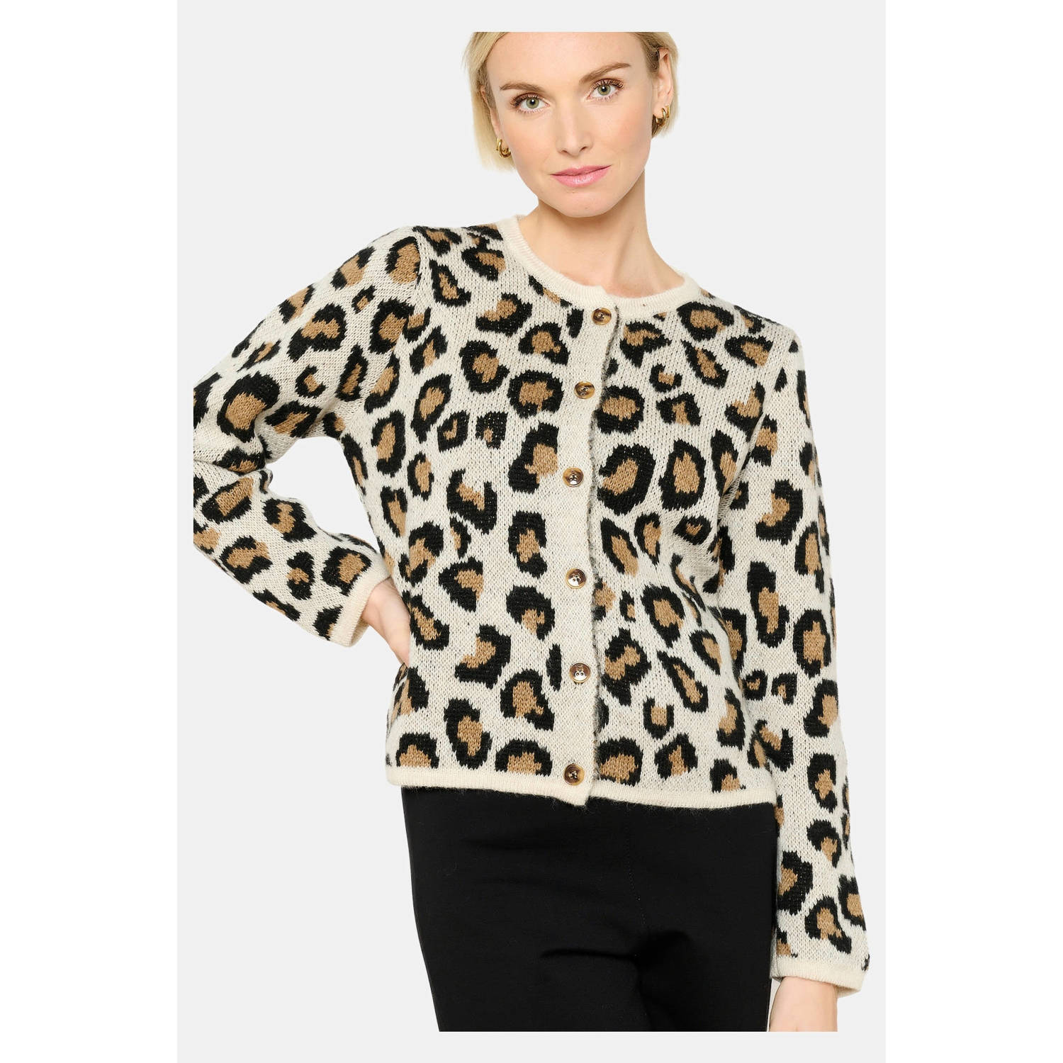 LOLALIZA gebreid vest beige