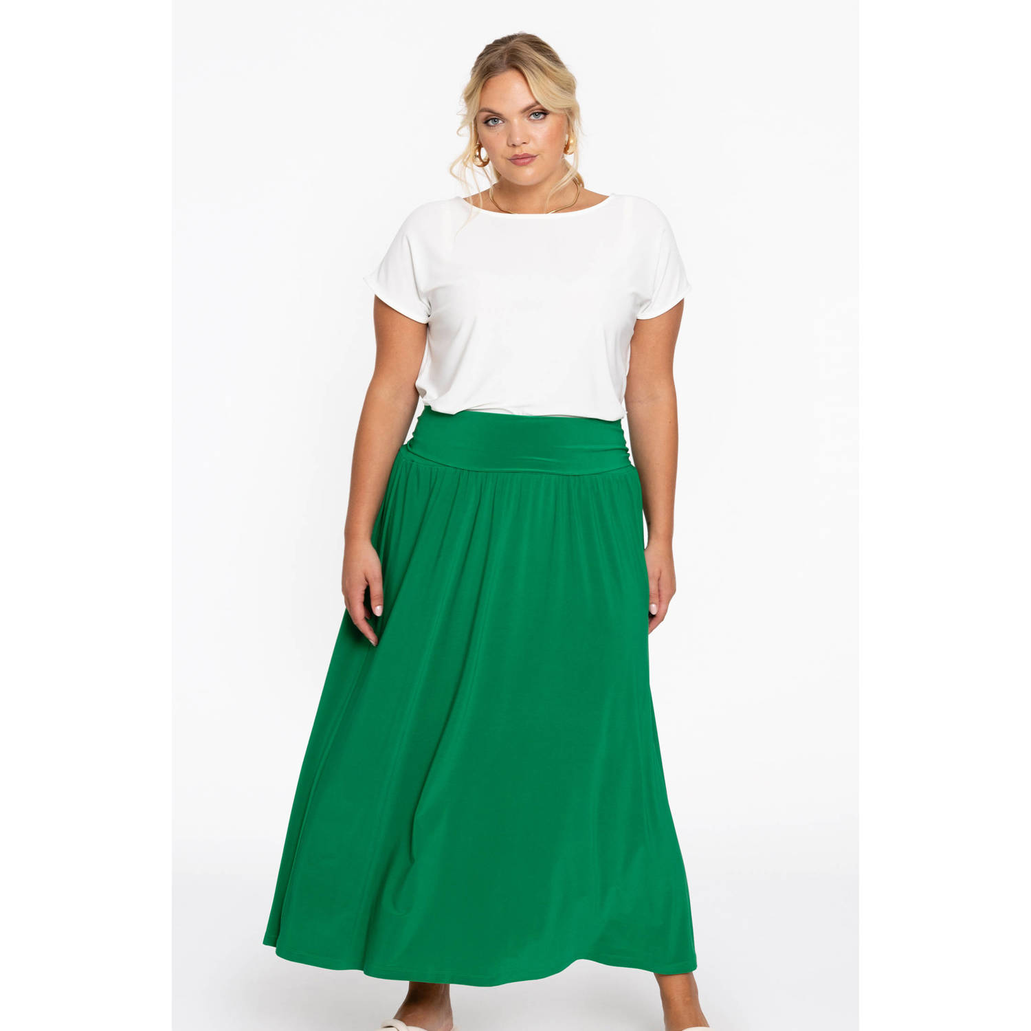 YOEK maxi rok groen DOLCE