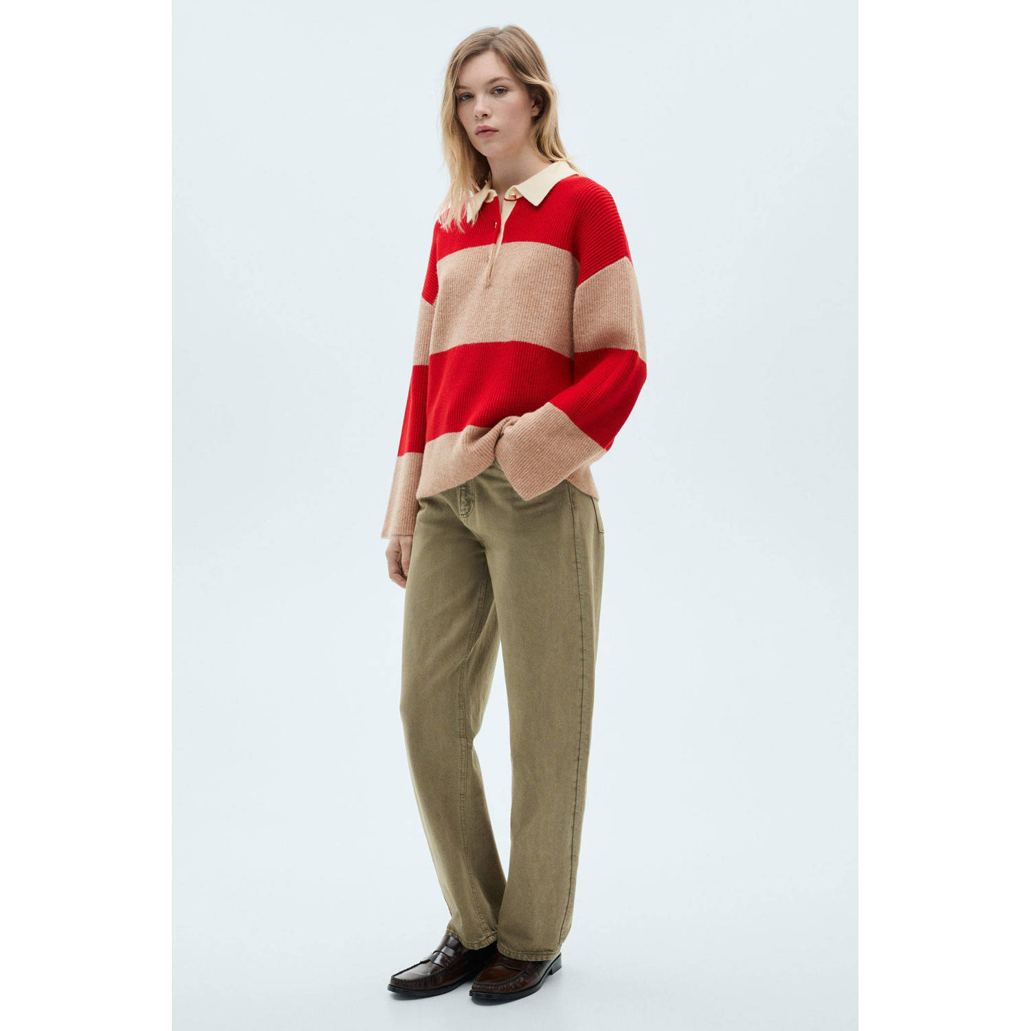 Mango gebreide trui rood
