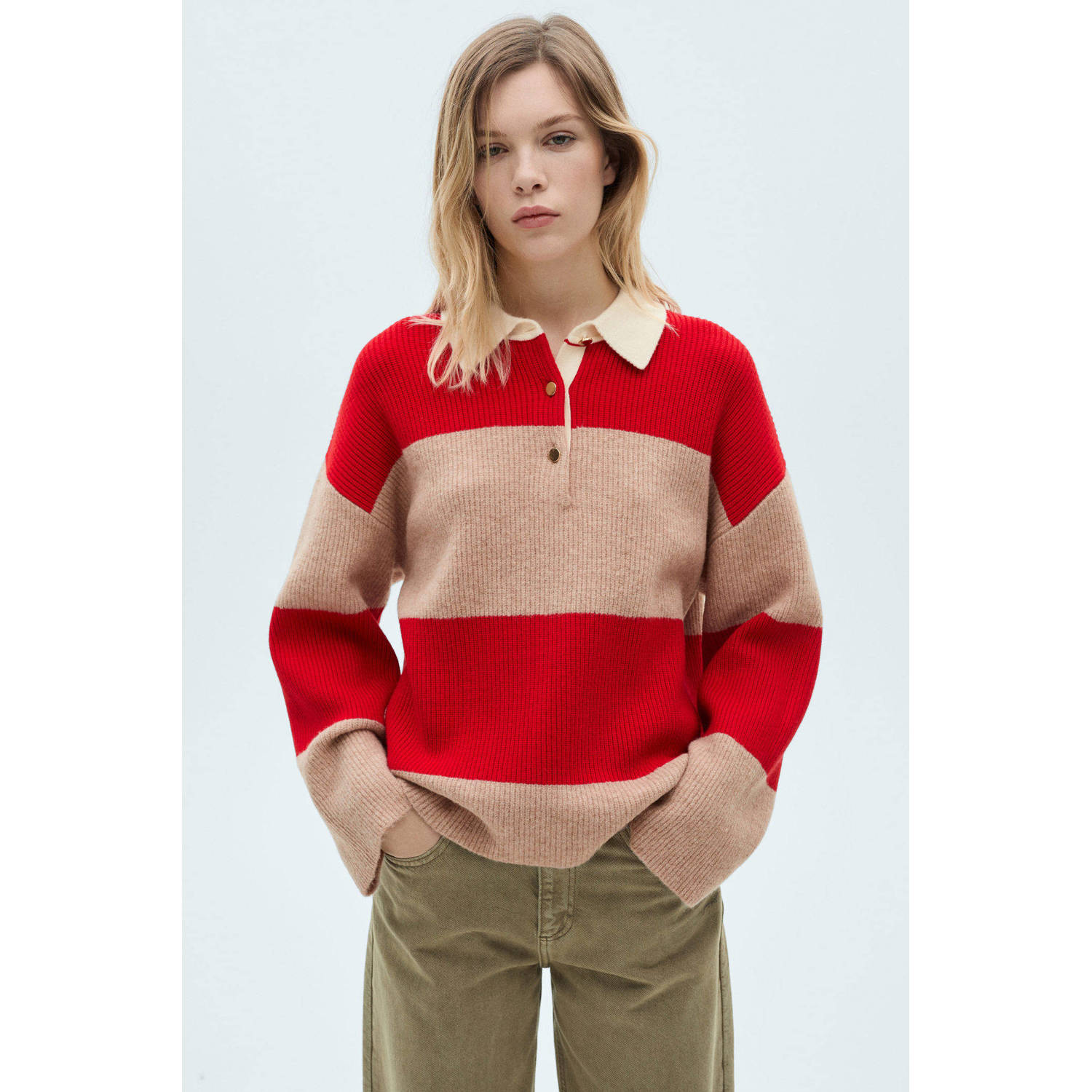 Mango gebreide trui rood