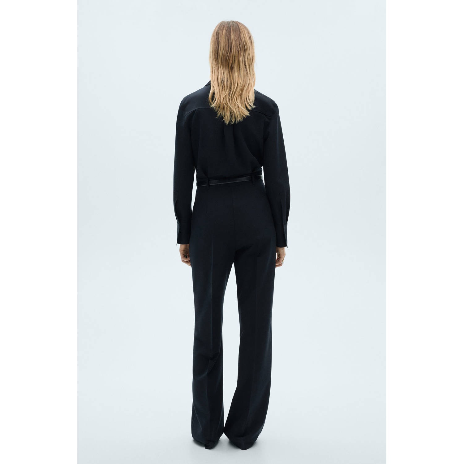 Mango straight jumpsuit marine