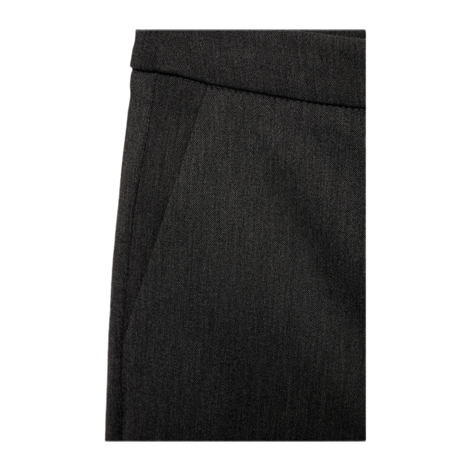 Mango slim regular waist broek grijs melange