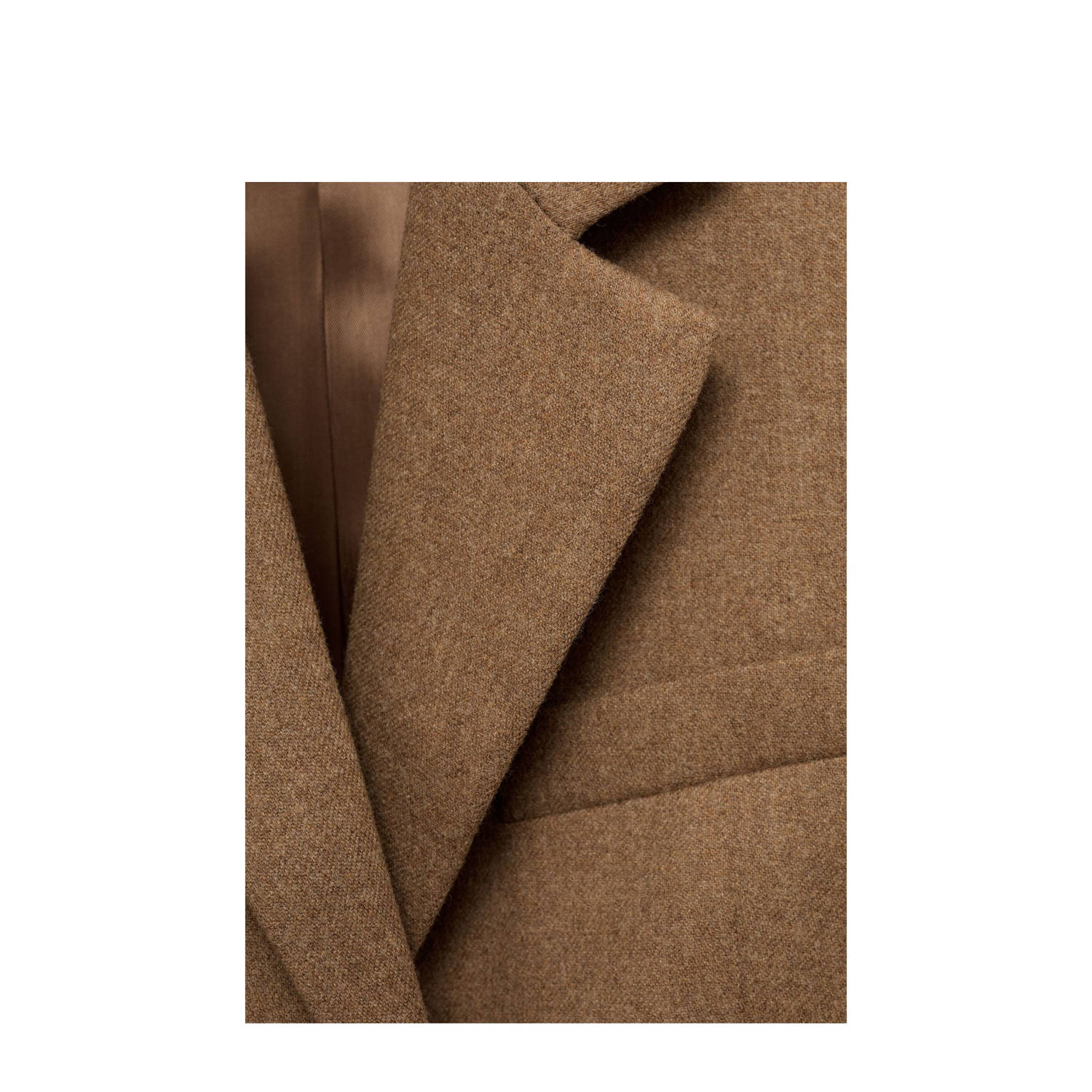 Mango getailleerde blazer camel