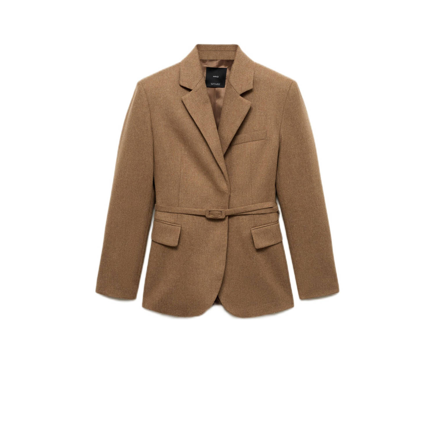 Mango getailleerde blazer camel