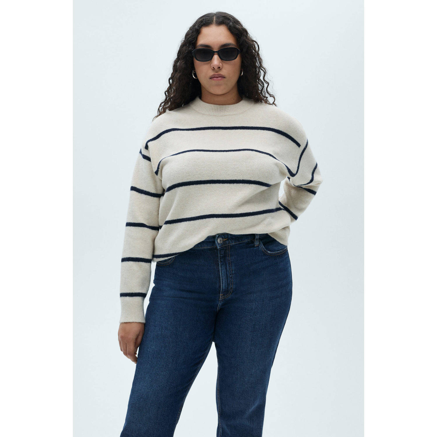 Mango high waist slim fit jeans dark blue denim