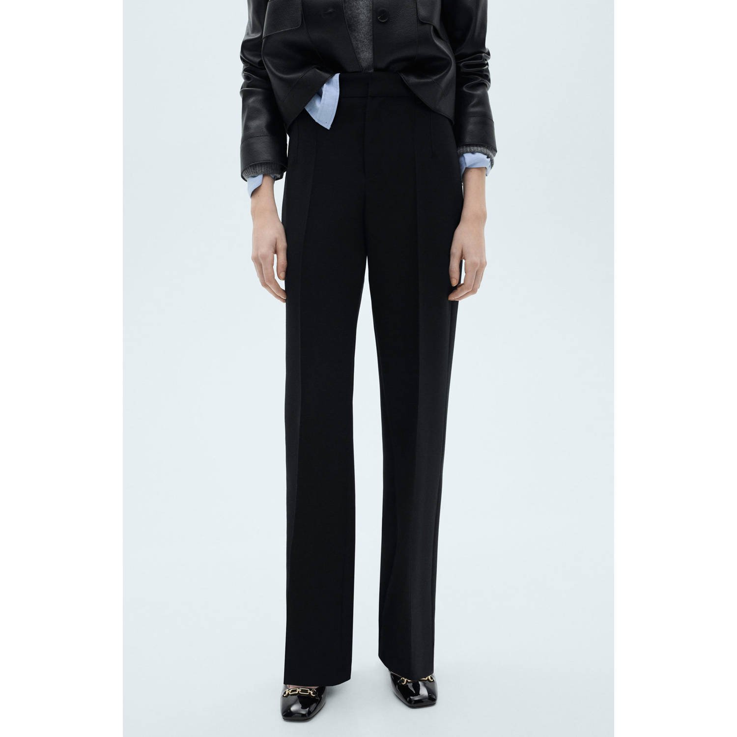 Mango wide leg high waist pantalon