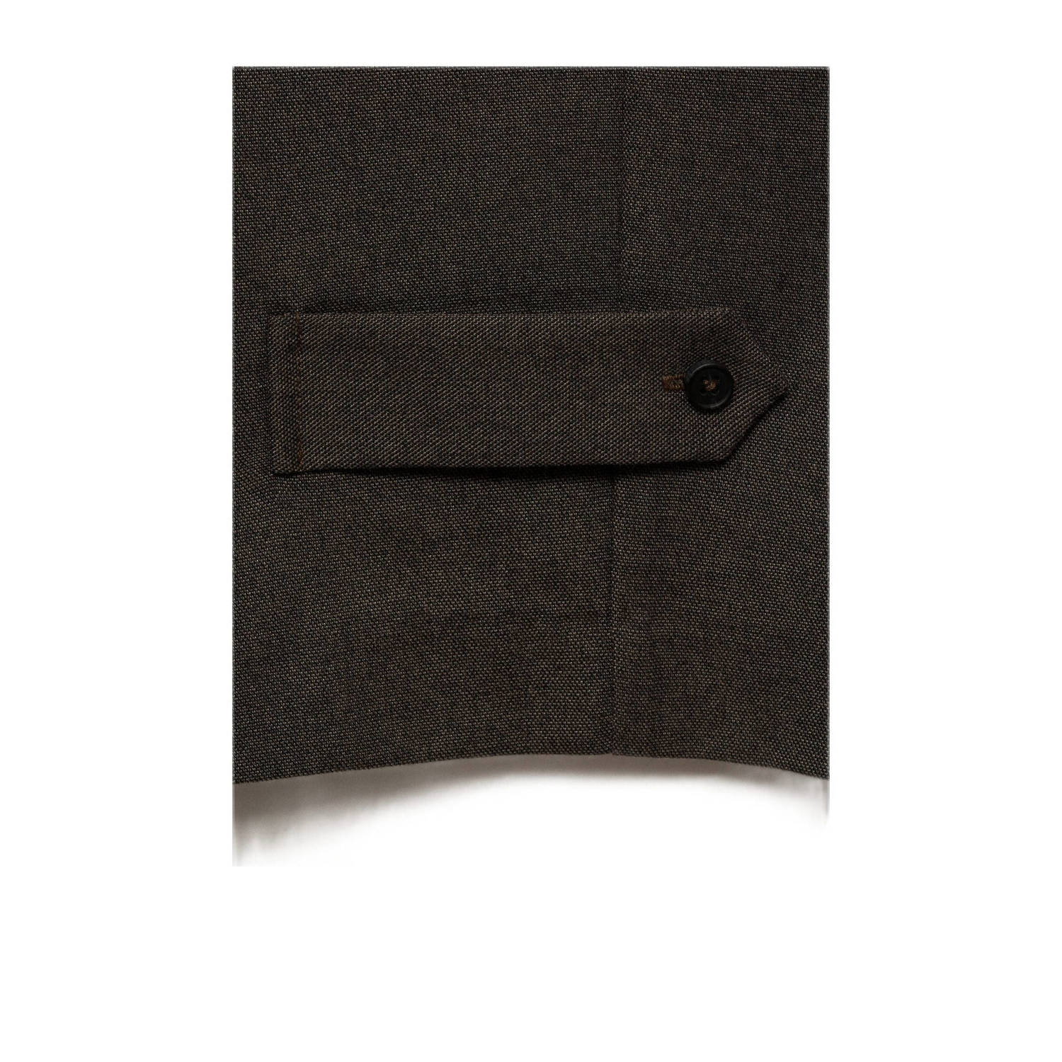 Mango wide leg regular waist broek bruin
