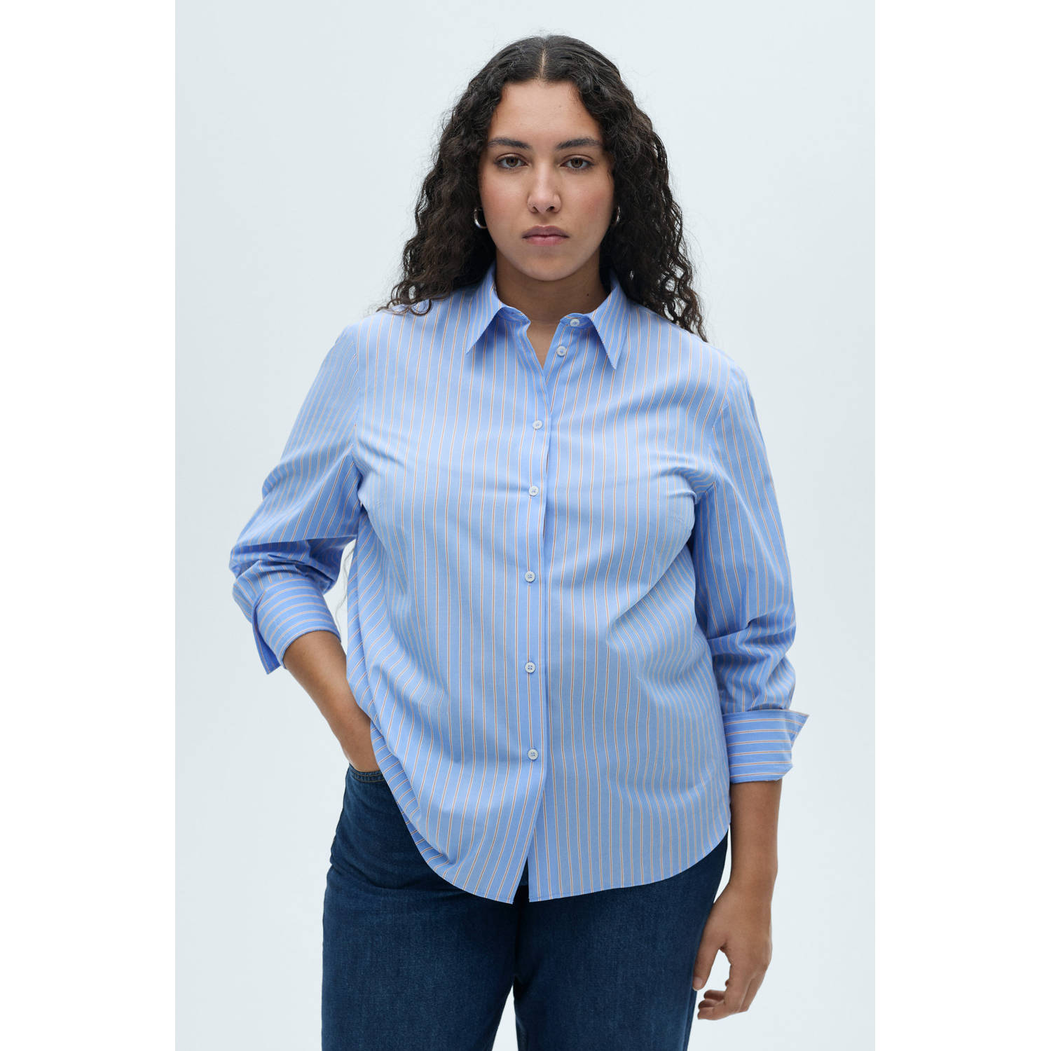 Mango blouse blauw